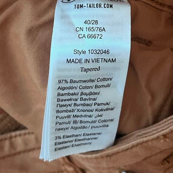 Tom Tailor Cotton Khaki Chino Dress Pant Trousers Women’s 40 10 Slim Straight - Picture 9 of 9